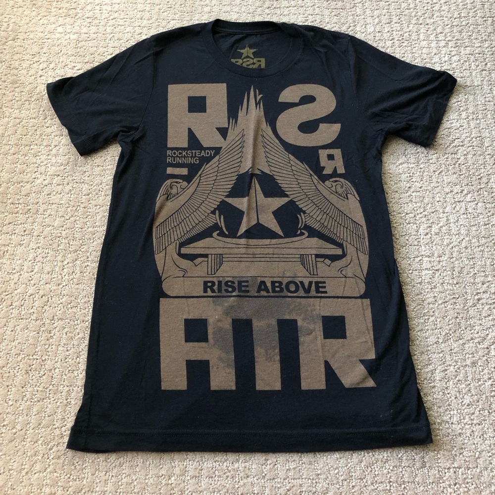 Rock steady running ride above running t shirt